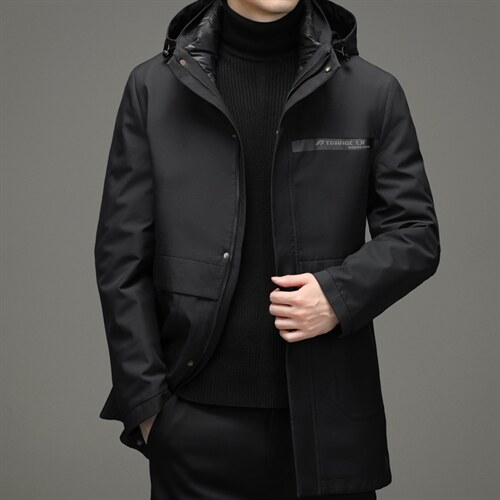 新款2023冬季脱卸内胆羽绒服中年男纯色外套爸爸装XXH1801-P320,男装羽绒服,电商B212（原钱塘6029）