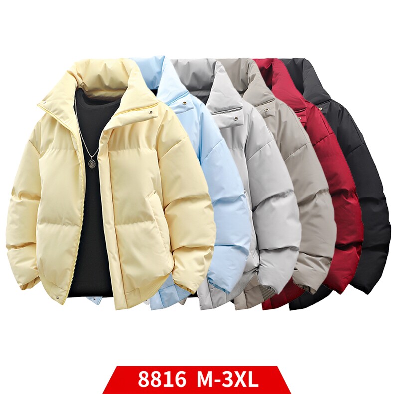 冬季clean纯色棉服潮流中性加厚短款棉衣 HZ8816-特P68不议价图片
