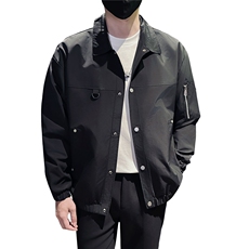 新款社会小伙秋冬男时尚工装夹克男店主外套JK802-P78控128黑色，男装夹克，星座301B-1