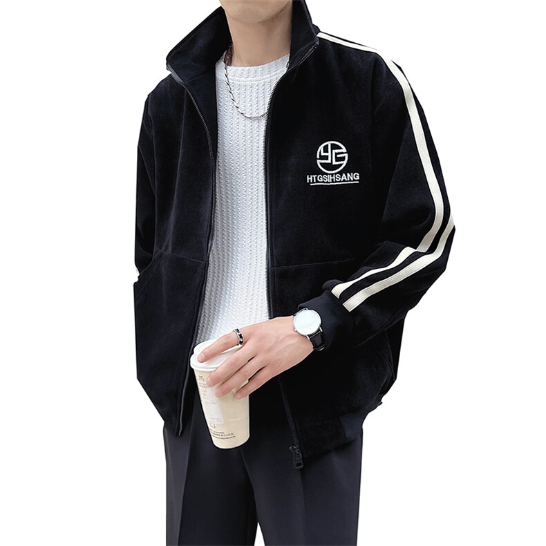 社会小伙风秋冬季新款轻熟肌理感休闲刺绣夹克外套男JK116-P110,男装夹克,电商A413