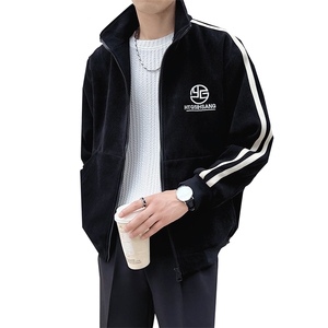 社会小伙风秋冬季新款轻熟肌理感休闲刺绣夹克外套男 JK116-P110图片