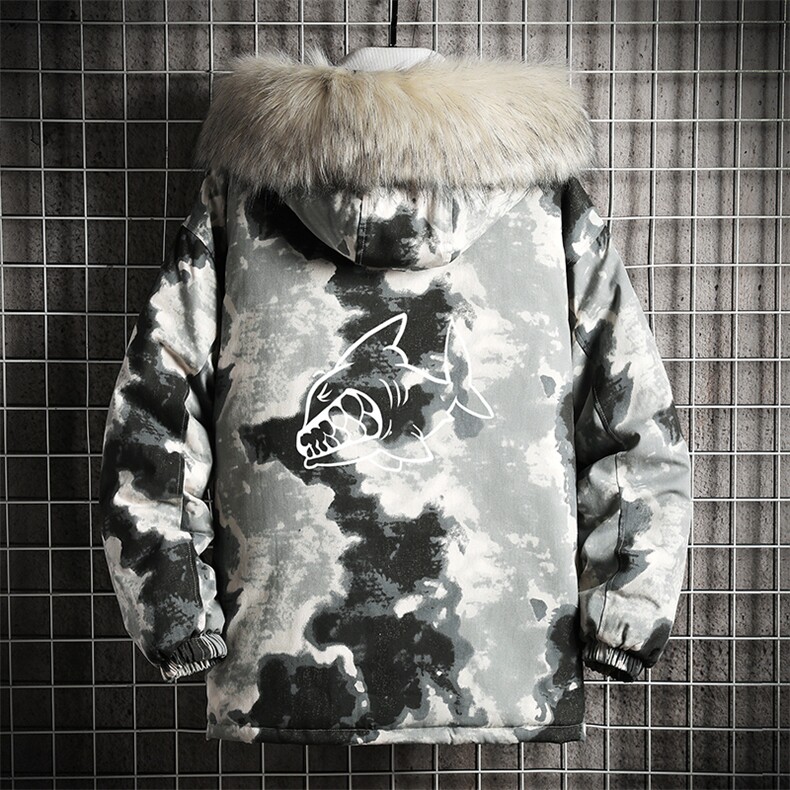 MC49041-P135日系潮衣男大码派克服男工装服外套袄网格,男装棉衣,电商A040A