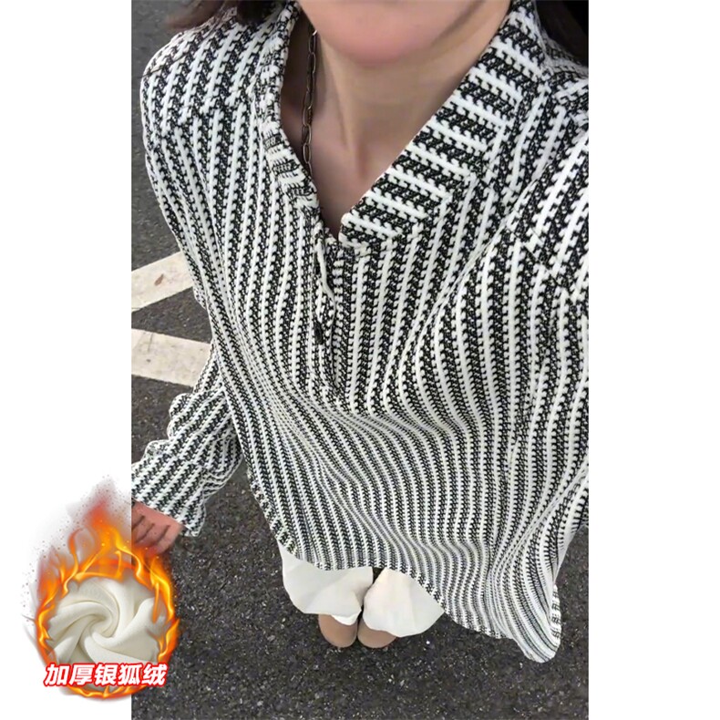 重磅鱼骨纹480g加厚银狐绒亨利领长袖T恤T24549J加绒-特P32控58,男装T恤,电商A001-1