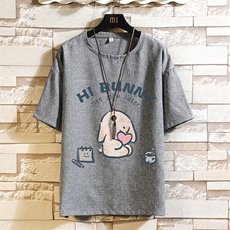 风复古亚麻短袖男棉麻t恤男半袖砖墙挂拍ZT71314-P35，男装T恤，电商A040A