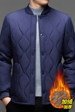 中老年羊羔绒男外套棉衣加绒棉服大码加厚冬装棉袄夹克保暖感，男装夹克，钱塘6003（原4033）