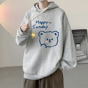 连帽卫衣男大码运动服帽衫外套WY2309-P35 加绒款-P40图片