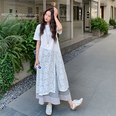 白色+条纹假两件