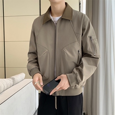 美式飞行员夹克男款解构弯刀短款外套廓形翻领棒球服JK02557-P70，男装夹克，星座308B-2