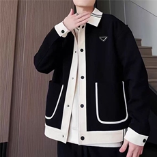 (网图)摇粒绒加棉棉服翻领拼接开衫轻奢棉衣313B-JK72加棉-P105，男装棉衣，星座313B