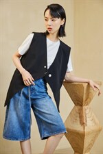 【现货】春季新品不规则裁剪马甲，女装马甲，Designer concept