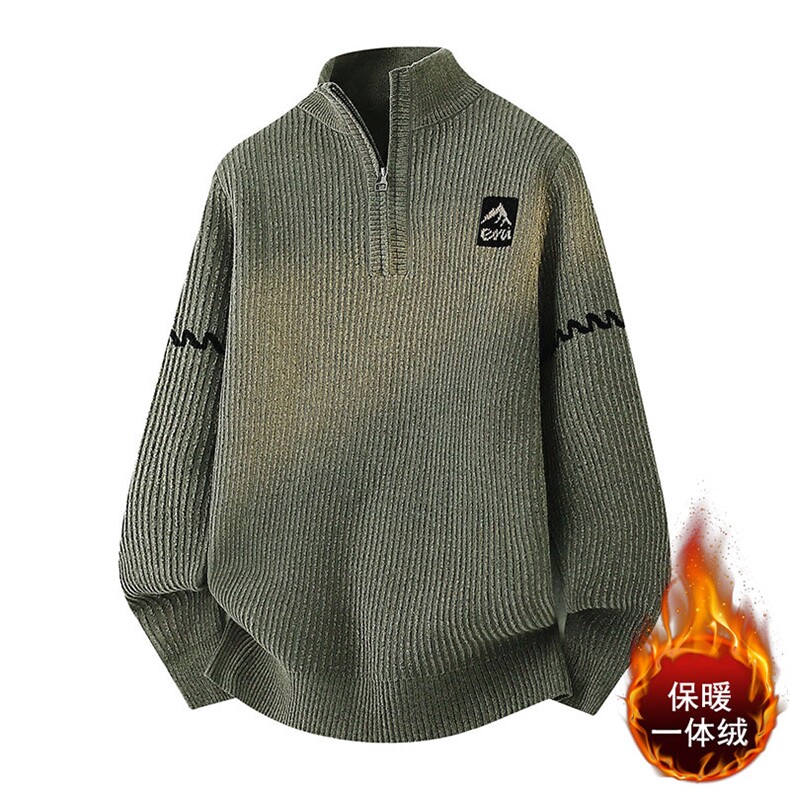 1018-1-M648-P50男士秋冬季新款休闲一体绒针织毛衣时尚帅气,男装针织衫/毛衣,星座1018-1​