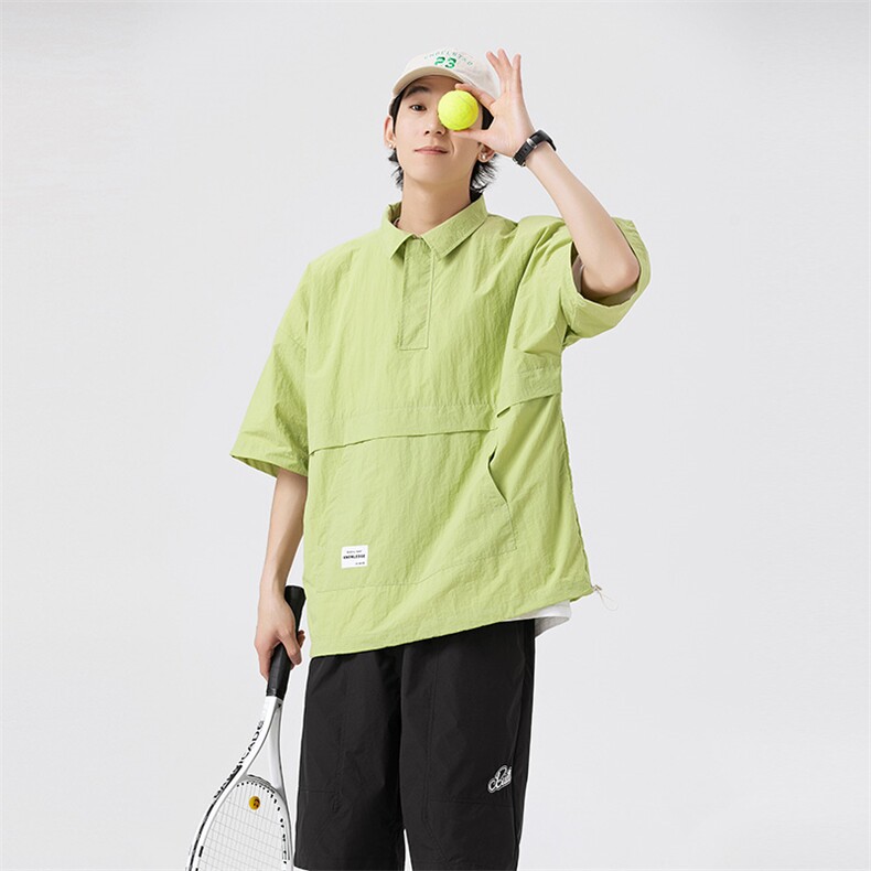 夏季潮流休闲衬衫宽松大码短袖衬衣A161-1703-P40图片