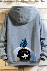 NM53154-P140 牛仔外套男大码加厚加绒棉衣男羊羔毛棉服男 砖墙图片
