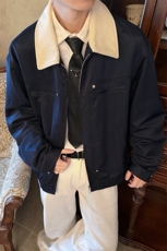 复古工装外套2025秋季男装短款翻领飞行员夹克XZ514-2-JK991-P98，男装夹克，星座514-2(原B239)