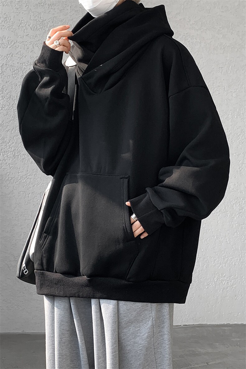 8XL-M刺客美式机能风外套高领连帽卫衣男加绒加厚上衣WY14P68控88,男装卫衣,电商D206-1