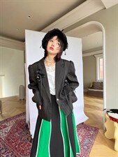 肌里感小终黑色西装外套，女装西装，WAN QING万青