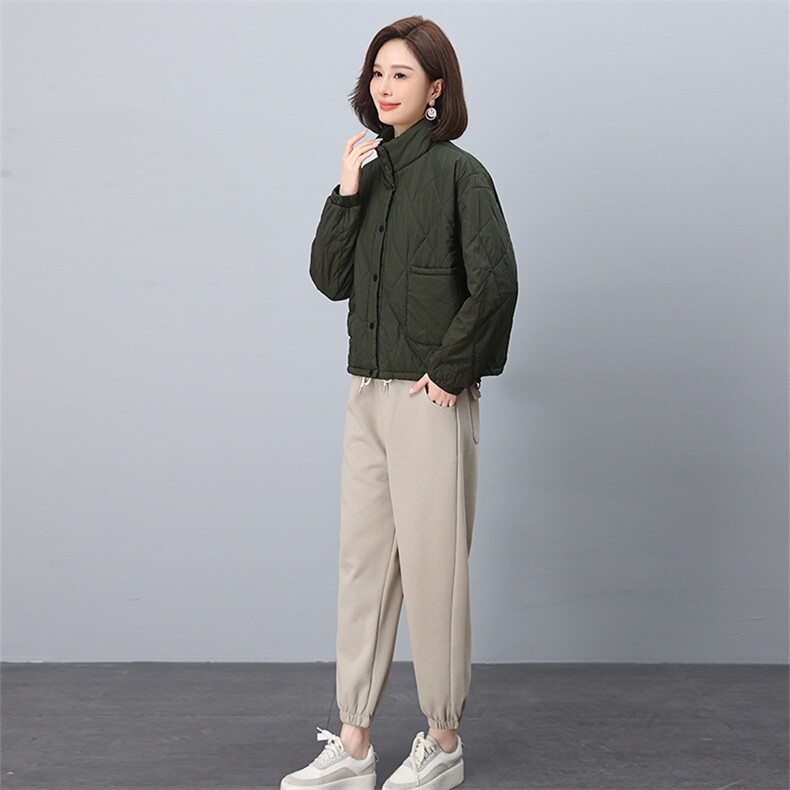 时尚百搭女装套装简约休闲两件套舒适显瘦外套+宽松长裤,女装套装/套裙,叶笙衣