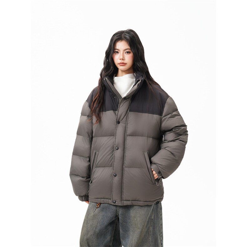 90%绒新标有报告立领撞色韩版宽松羽绒服外套Y988/P350现货,男装羽绒服,星座202-3