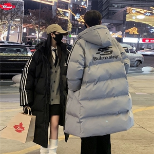 主推 过膝棉衣 织带三条杠长款加厚情侣羽棉服 外套男 G1076 P168图片