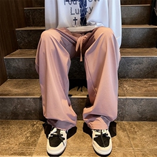 夏季美式潮流直筒宽松休闲长裤高街ins潮牌垂感阔腿裤K7121-P28，男装休闲裤，星座512-3