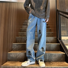 k1063-p55-控78M-5XL现货显高显瘦黄泥港风高阶牛仔裤多口袋，男装牛仔裤，星座116