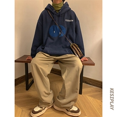 HD1427-TP75控价98-冬季新款双面摇粒绒卫衣港风连帽套头外套男，男装卫衣，电商A102-1