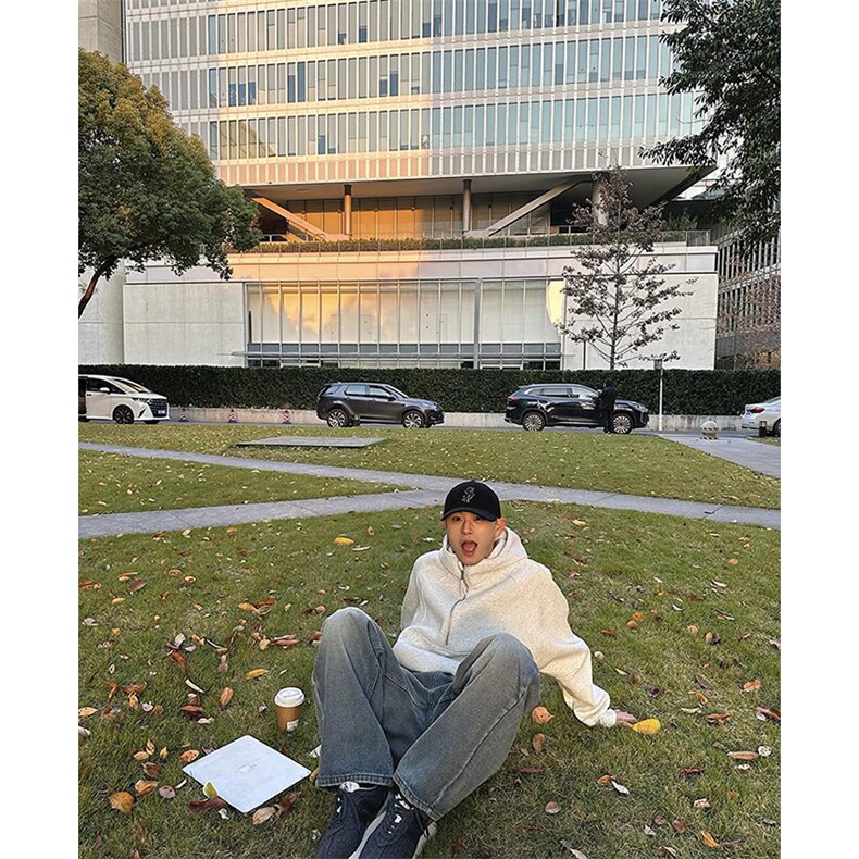 抖音得物高品质二开26春装重磅宽松结构拉链设计高领连帽卫衣W76,男装卫衣,电商A486-1