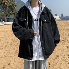A741-P70复古水洗工装牛仔外套男士高街vibe风百搭翻领夹克上衣，男装夹克，星座512-6