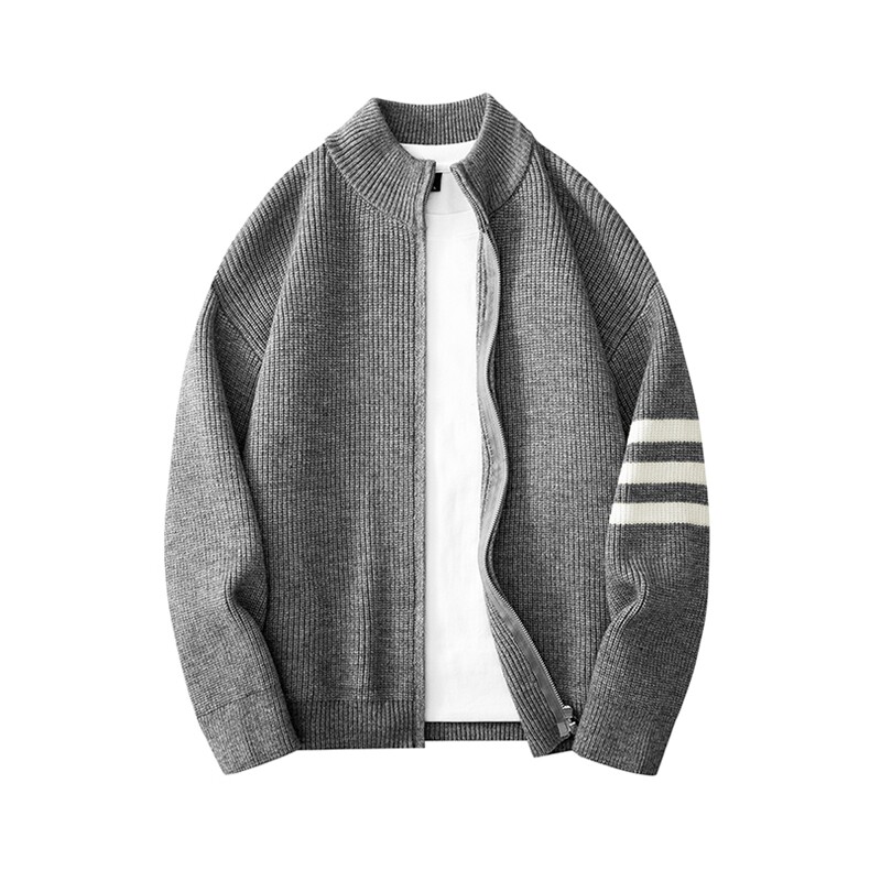 MK7442-CG-BRP54拉链开衫毛衣立领休闲情侣上衣男开衫外套，男装针织衫/毛衣，星座510A-3