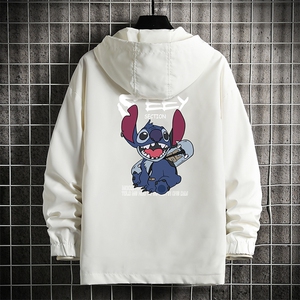 JK65038-P45 连帽夹克男大码胖子棒球服上衣外套 网格挂拍图片