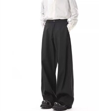 春秋美式高街休闲裤男女垂感阔腿西裤长裤纯色西装裤宽松直筒裤子，男装西服套装，电商A443