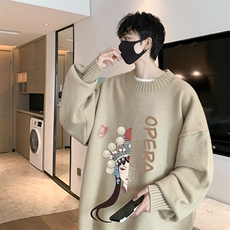 半高领毛衣男士大码针织衫男毛线衣男M18161-P45加绒款-P65，男装针织衫/毛衣，电商A040