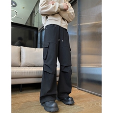 抖音品质美式高街cleanfit褶皱宽松工装裤B315-K24270-特p40控78，男装工装外套，电商B315