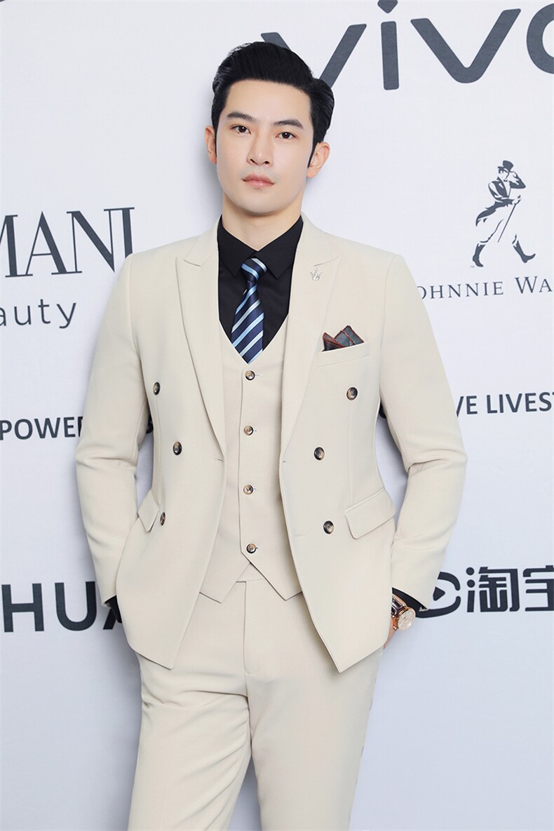 2025新款男士商务休闲三件套双排扣西服2206-P220,男装西服,星座311B