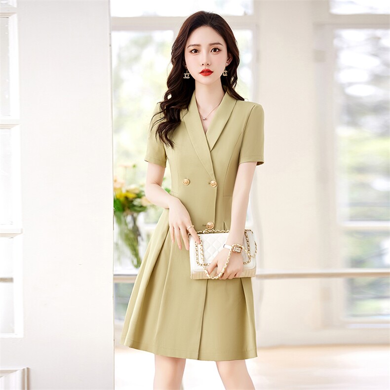 西装连衣裙女2025夏季新款小个子时尚职业气质高级感短袖西服裙女,商品下架区,贝蕾酷儿