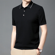 SJ6131男士2023年夏季新款翻领T恤男短袖商务休闲体恤男P135，男装T恤，电商B360