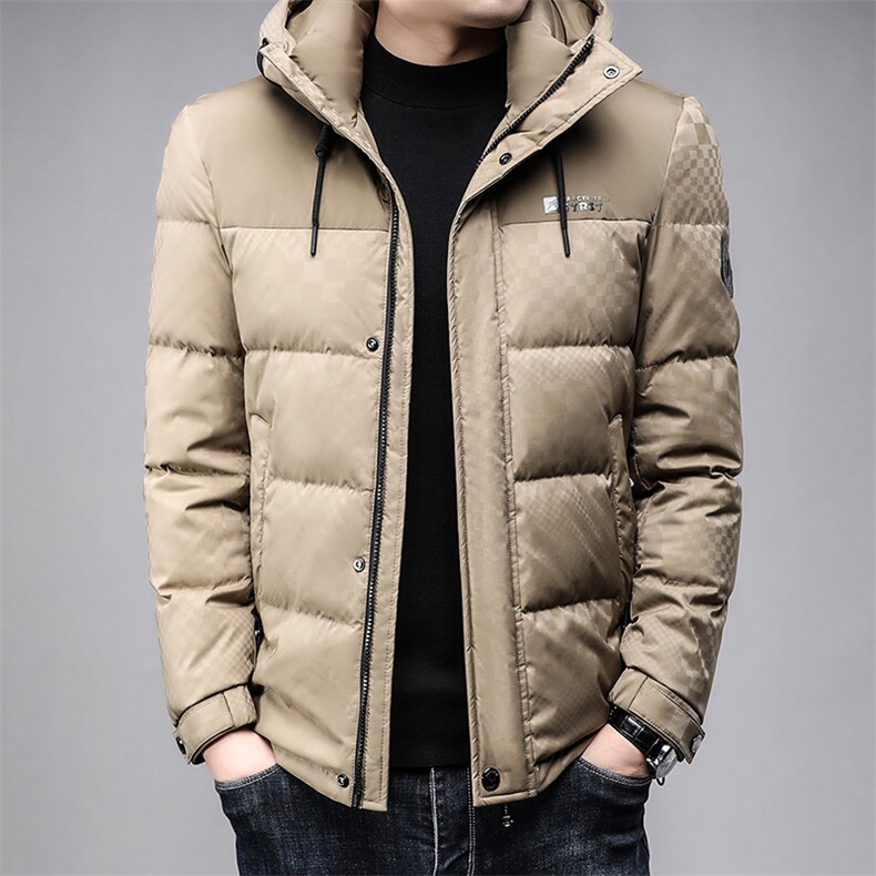 B8038主推白鸭绒90绒商务时尚休闲简约冬季厚款中年男士羽绒服图片