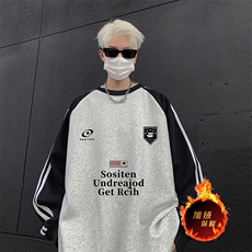 抖音得物供货提供视频秋冬重磅美式宽松织带圆领卫衣0779，男装卫衣，电商A486