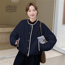 现货90白鸭绒圆领短款羽绒服女2025冬新款宽松时尚百搭保暖外套，女装羽绒服，琦鑫阁（原依鑫阁）