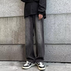 美式牛仔裤男复古高街潮牌休闲直筒裤新款高街长裤NK50-P40，男装牛仔裤，星座208-5