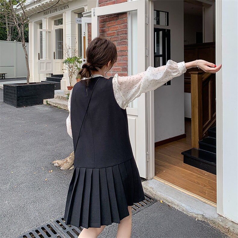 两件套小香风2025春新款无袖连衣裙精致气质小个子背带裙连衣裙,女装套装/套裙,浙宝301