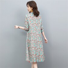 2023春季时尚简约大方气质优雅休闲显瘦小碎花连衣裙，女装连衣裙，独衣靓
