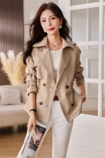 高级感超好看风衣女2023春秋季新款小个子短款外套显瘦时尚上衣，女装短外套，千千佰惠