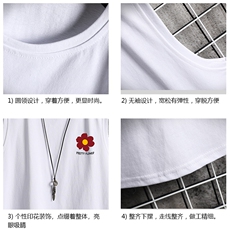 BX25257-P20港风运动汗背心男大码汗衫男无袖T恤男网格，男装T恤，电商A040A