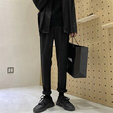 2025秋冬新款冷淡风高级感修身小脚微弹配马丁靴休闲裤B382/K511，男鞋马丁靴，电商B381（原B382）