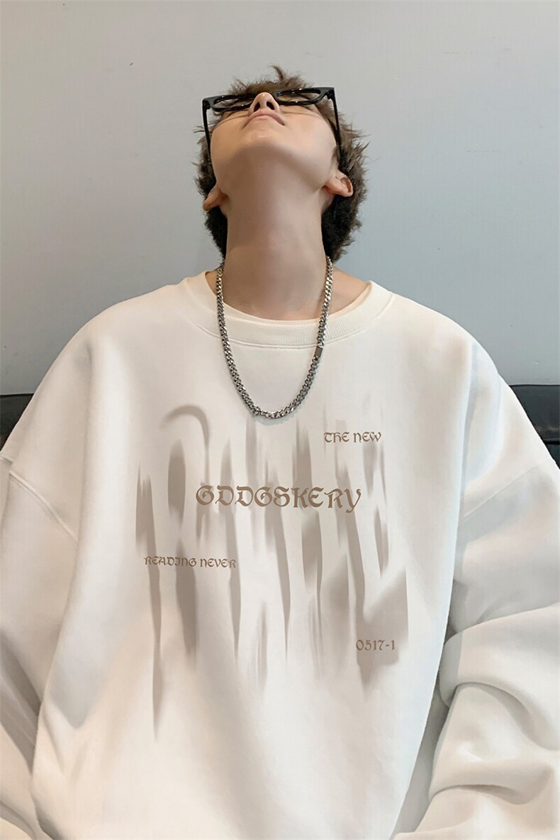 秋季圆领卫衣男潮牌宽松大码华棉重磅套头上衣高级感潮流休闲外套,男装卫衣,电商B316
