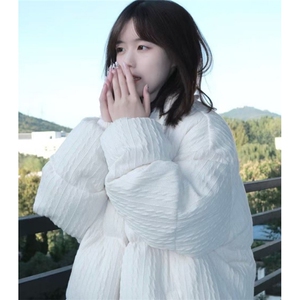 冬季新款加厚字母立领面包服棉衣女学生韩版宽松棉服外套 MA8010图片