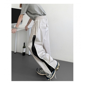 设计感网格透气休闲裤男夏季潮牌户外伞兵裤子美式高街速干直筒裤图片
