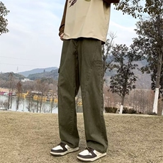 工装裤男新款高街ins潮牌宽松直筒裤中性AK879-P58，男装休闲裤，星座1109-3