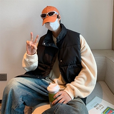 男士立领棉马甲冬季加厚休闲棉背心纯色潮流休闲A266-WMJ621-P45，男装背心/马甲，电商A266